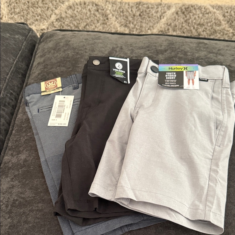 Bundle—-Hurley and Volcom  and Micros  bundle Shorts  all brand new size 6 tags